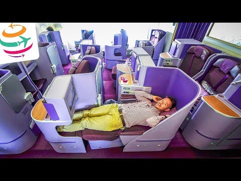 THAI Airways Business Class (Royal Silk) Boeing 777-300ER | GlobalTraveler.TV