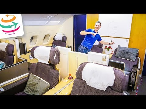 Lufthansa FIRST Class A380 nur für uns | GlobalTraveler.TV