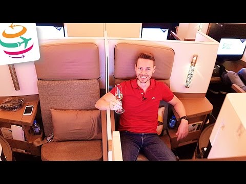 Etihad Business Class A380 (Brandneu) Flug Erfahrung Bericht Report Deutsch | GlobalTraveler.TV