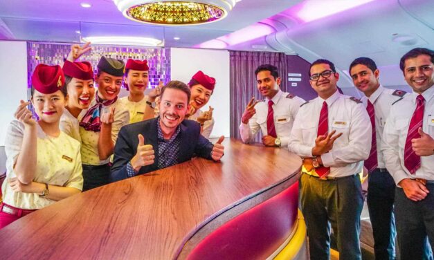 Qatar fliegt mich in der Business Class im A380 nach Hause!