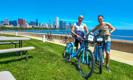 Chicago mit dem Rad, Dion von der SWISS & Pizzatorte!