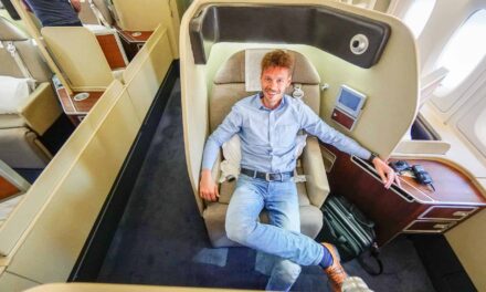 Qantas First Class A380, 12 Stunden 40 Minuten von SYD nach LAX