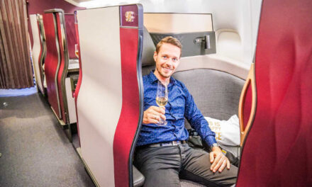 In der Qatar Qsuite von Buenos Aires nach São Paulo