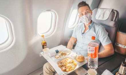 Lufthansa Business Class A330 im August 2020 nach Dubai