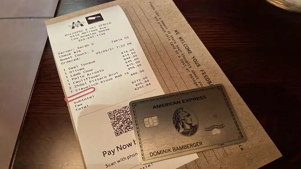 amex beleg Kreditkarte